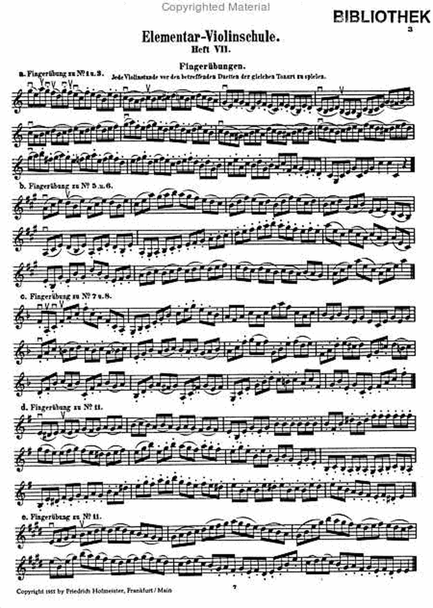 Elemetar-Violinschule, Heft 7
