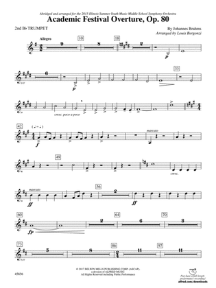 Academic Festival Overture, Op. 80: 2nd B-flat Trumpet