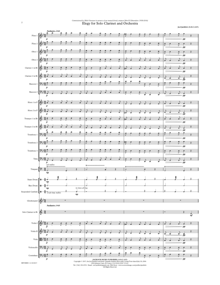 Elegy for Solo Clarinet and Orchestra image number null
