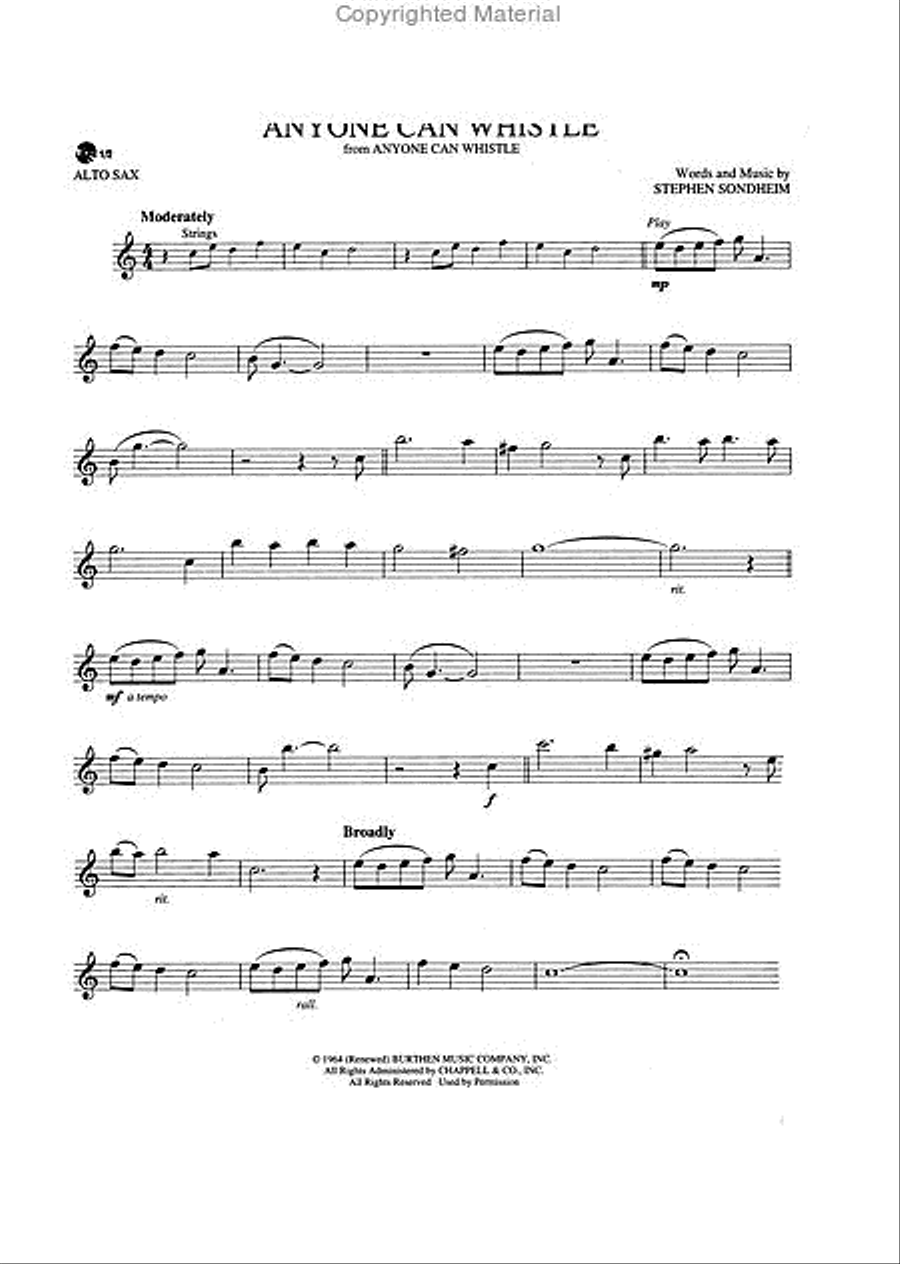 Stephen Sondheim - Broadway Solos Alto Saxophone scores gallery preview page 2