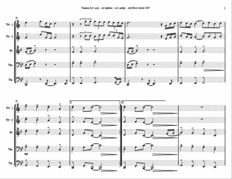 Thinking Out Loud Thinking Out Loud Brass Ensemble scores gallery preview page 5