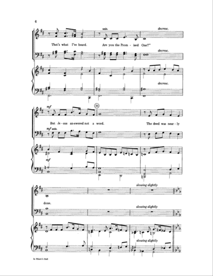 In Pilate's Hall In Pilate's Hall 4-Part scores gallery preview page 6