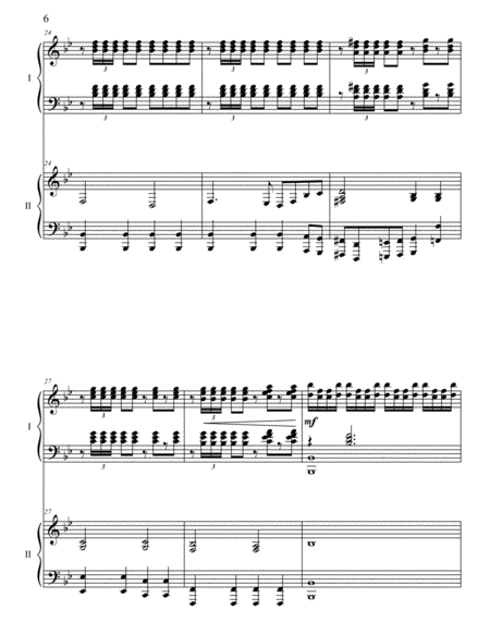 Battle Hymn of the Republic for 2 Pianos