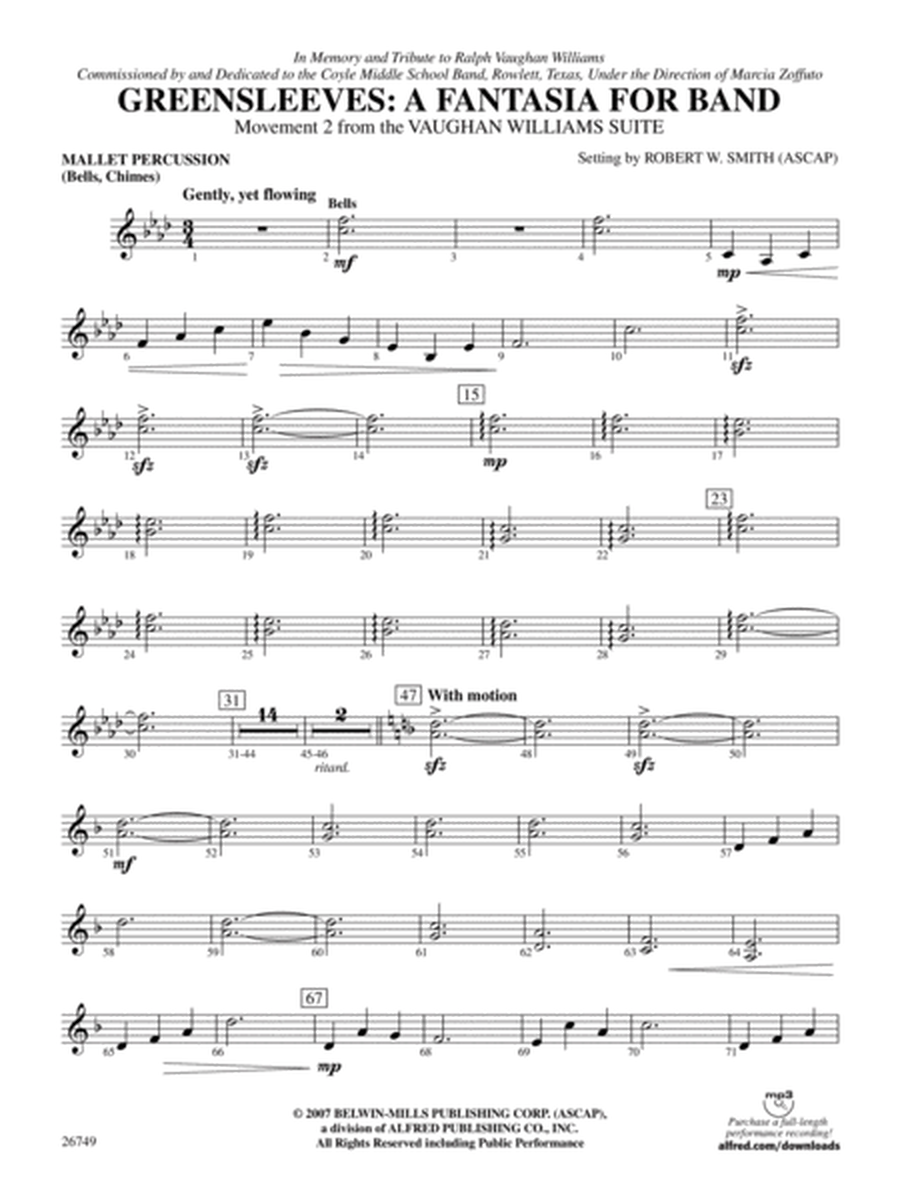 Greensleeves: A Fantasia for Band: Mallets