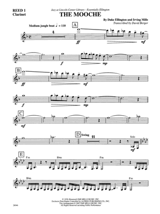 The Mooche: 1st B-flat Clarinet