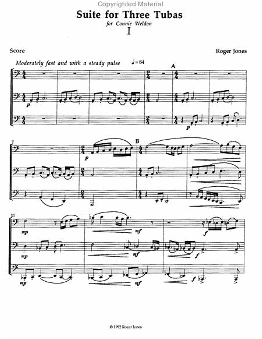 Suite for Three Tubas Brass Trio scores gallery preview page 2