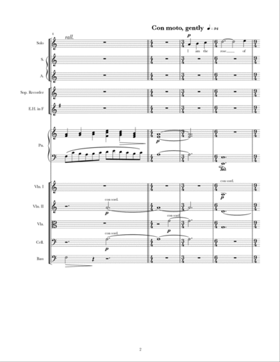 Of Roses and Lilies String Orchestra scores gallery preview page 6