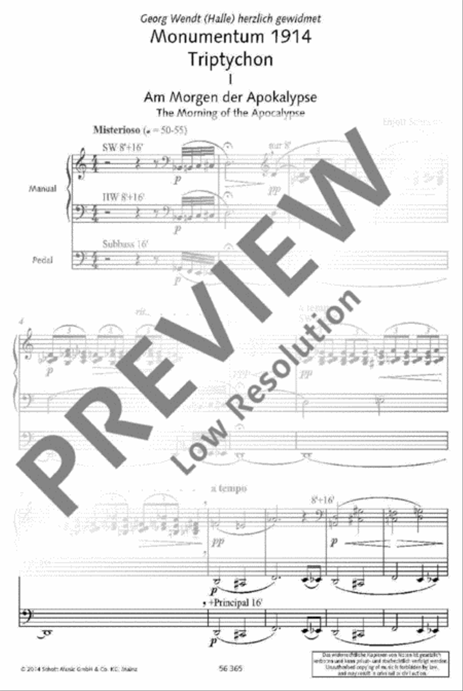 Monumentum 1914 Monumentum 1914 Organ scores gallery preview page 3