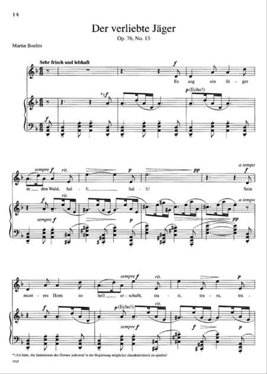 15 Songs from Schlichte Weisen (Simple Songs) - Opus 76 Medium Voice scores gallery preview page 2