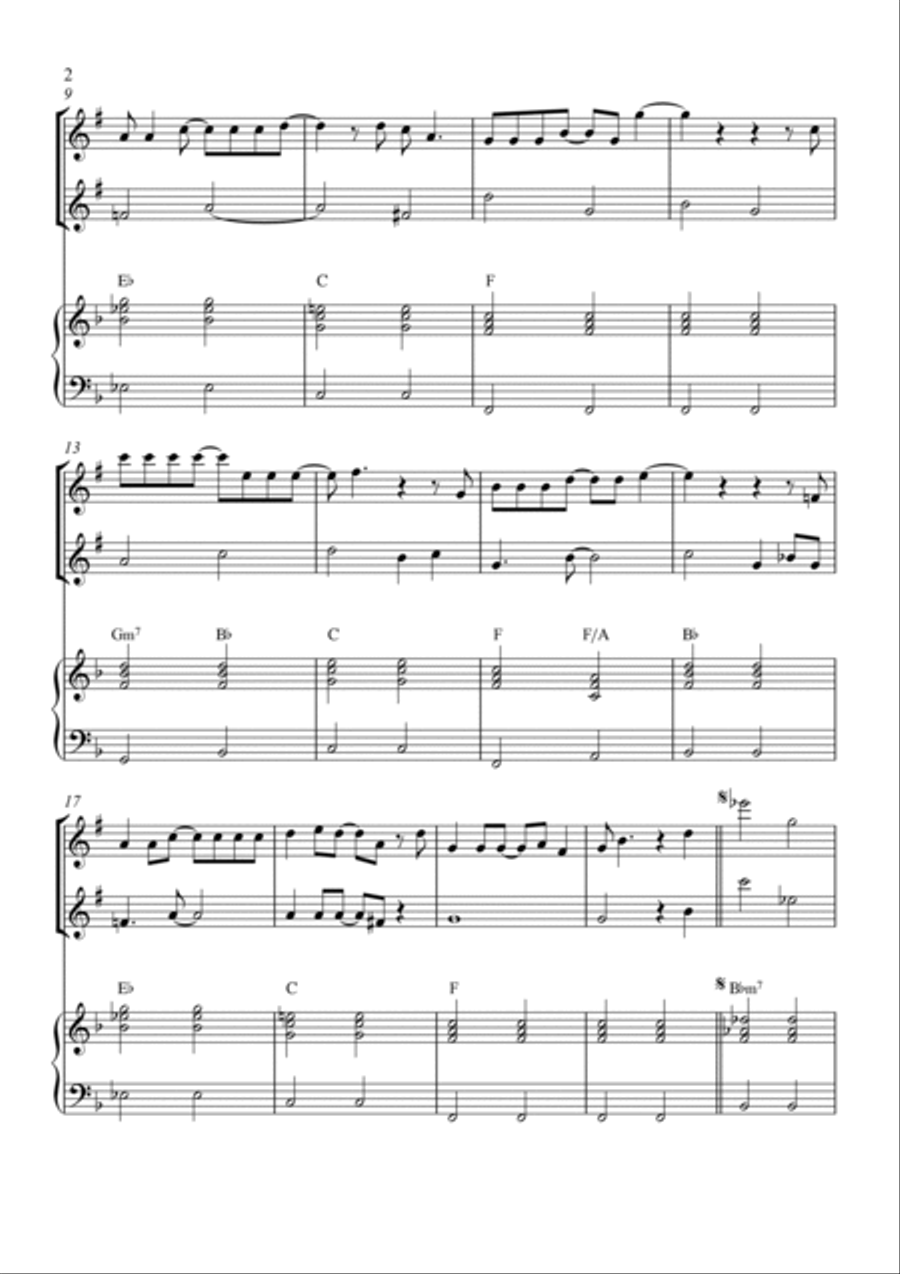 Goodbye Yellow Brick Road Clarinet Duet scores gallery preview page 2