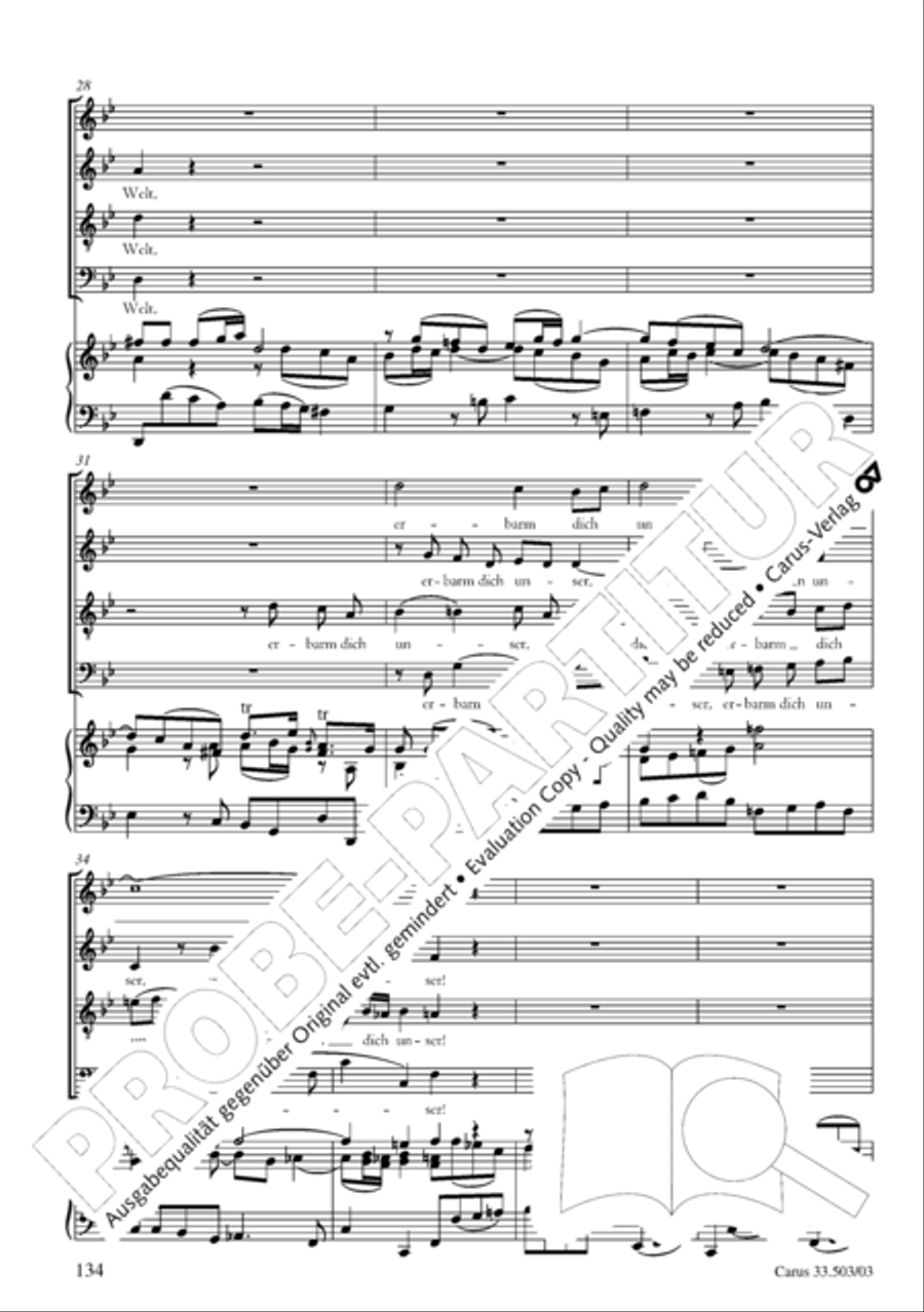 Passion according to St. Matthew (Passions-Musik nach dem Evangelisten Matthaus) SSATB scores gallery preview page 135