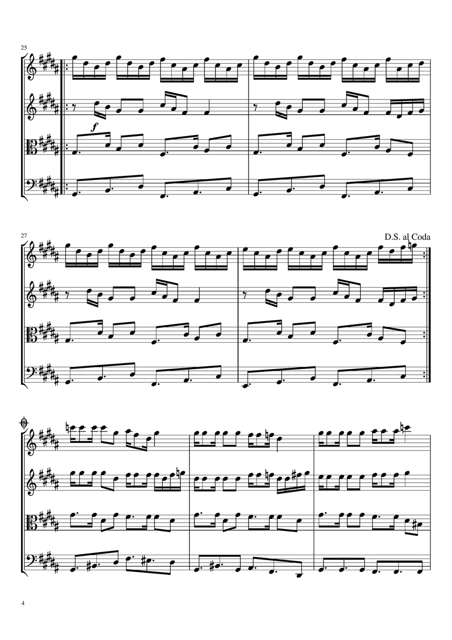 Swalla (feat Nicki Minaj & Ty Dolla) String Quartet scores gallery preview page 4
