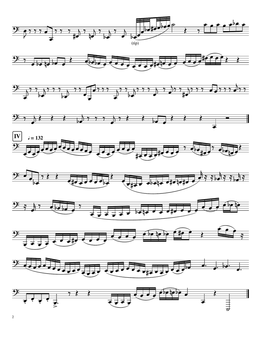 Short Sketches for Solo Tuba Tuba scores gallery preview page 2
