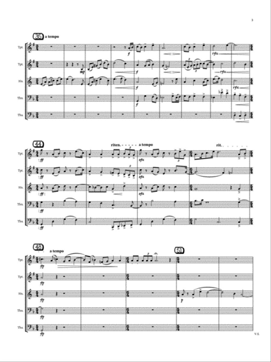 A Patriot's Elegy Brass Ensemble scores gallery preview page 5