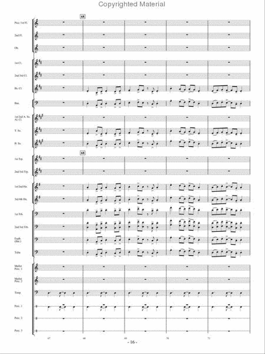 In Pursuit of Troy Concert Band - Sheet Music page 14