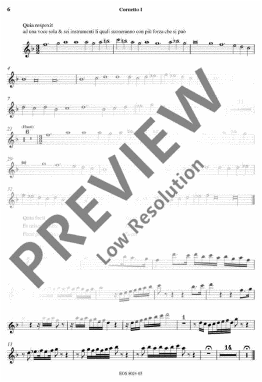 Vespro della Beata Vergine Cornet scores gallery preview page 7