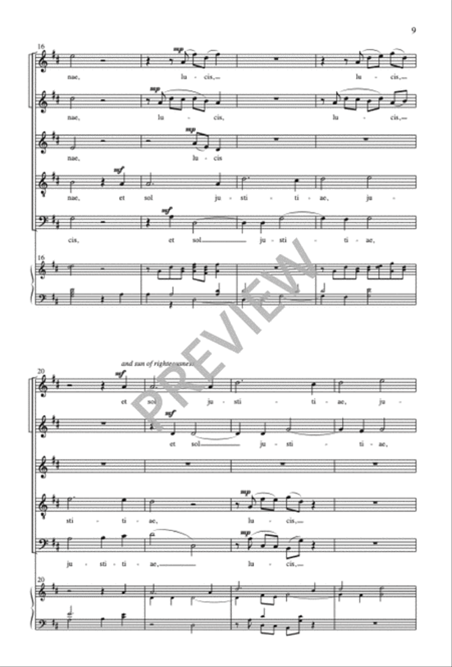 Two O Antiphons SSATB scores gallery preview page 10