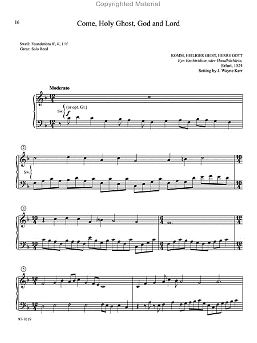 All the Saints Adore Thee: Easy Hymn Preludes for Manuals Organ scores gallery preview page 9