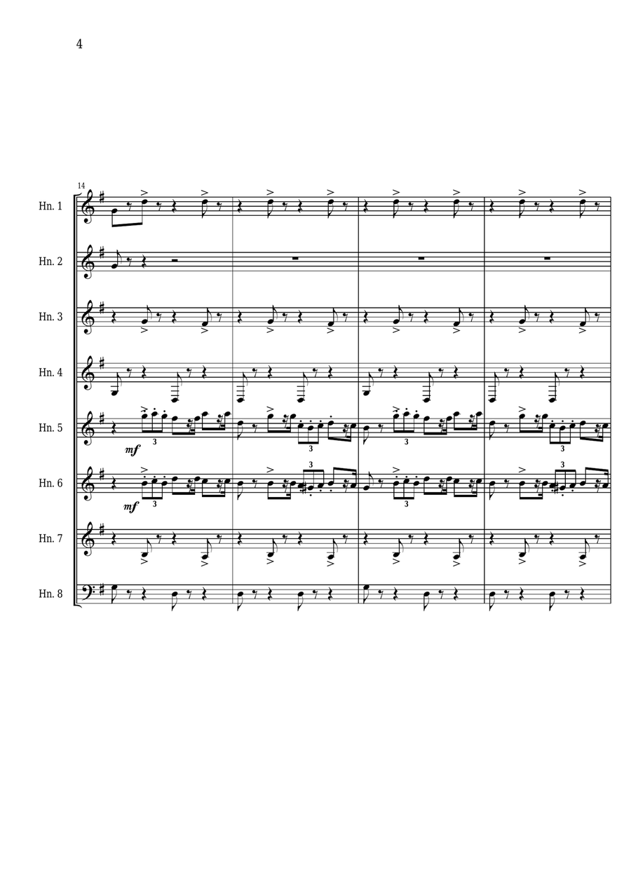 Coro di Zingarelle - Gypsy Chorus Horn scores gallery preview page 4