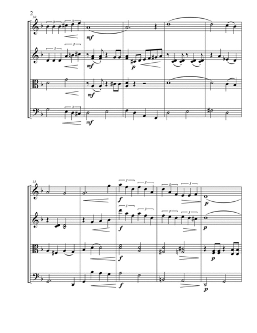 Bésame Mucho String Quartet scores gallery preview page 2