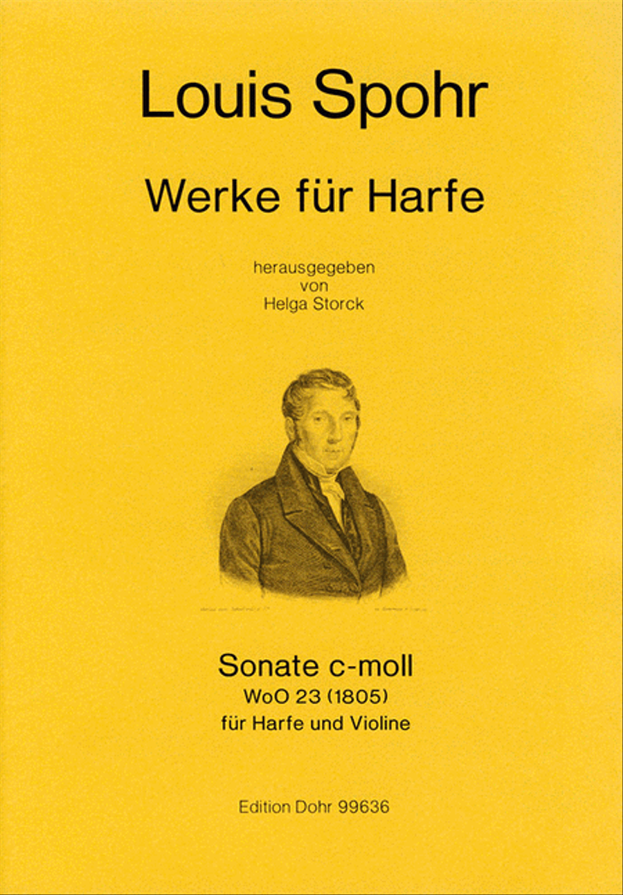 Sonate für Harfe und Violine c-Moll WoO23 (1805) (Originaltonart) Harp scores gallery preview page 1