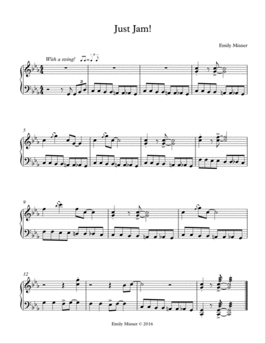 Just Jam! Piano Solo scores gallery preview page 1