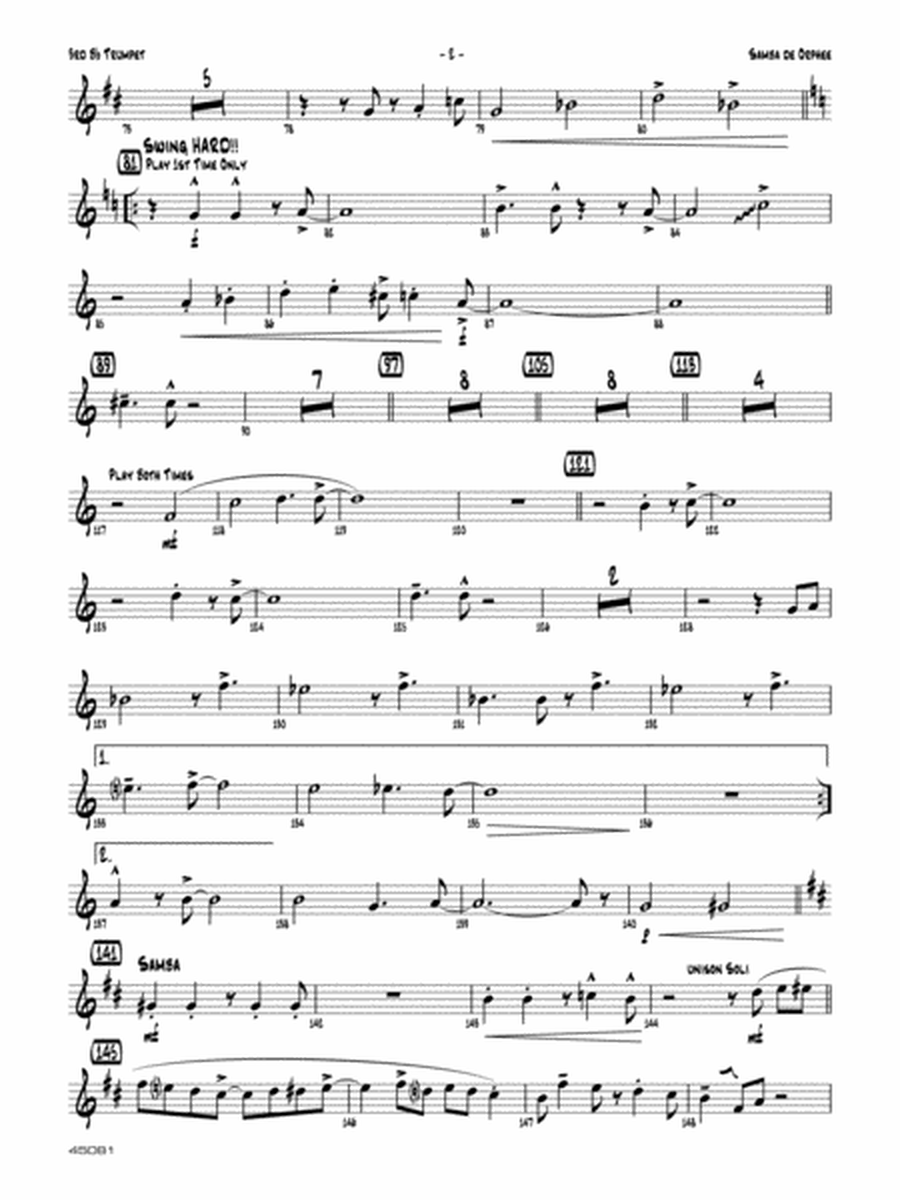 Samba de Orphee: 3rd B-flat Trumpet