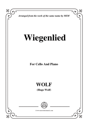 Book cover for Wolf-Wiegenlied, for Cello and Piano
