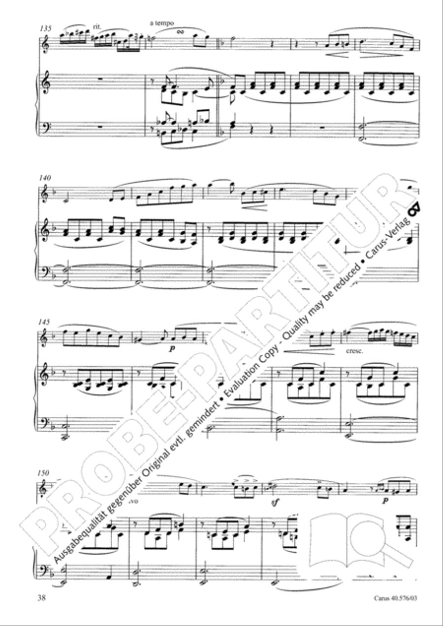 Oboe Concerto in A minor (Concerto per Oboe ed Orchestra in a) Clarinet scores gallery preview page 39