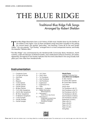 Book cover for The Blue Ridge: Score