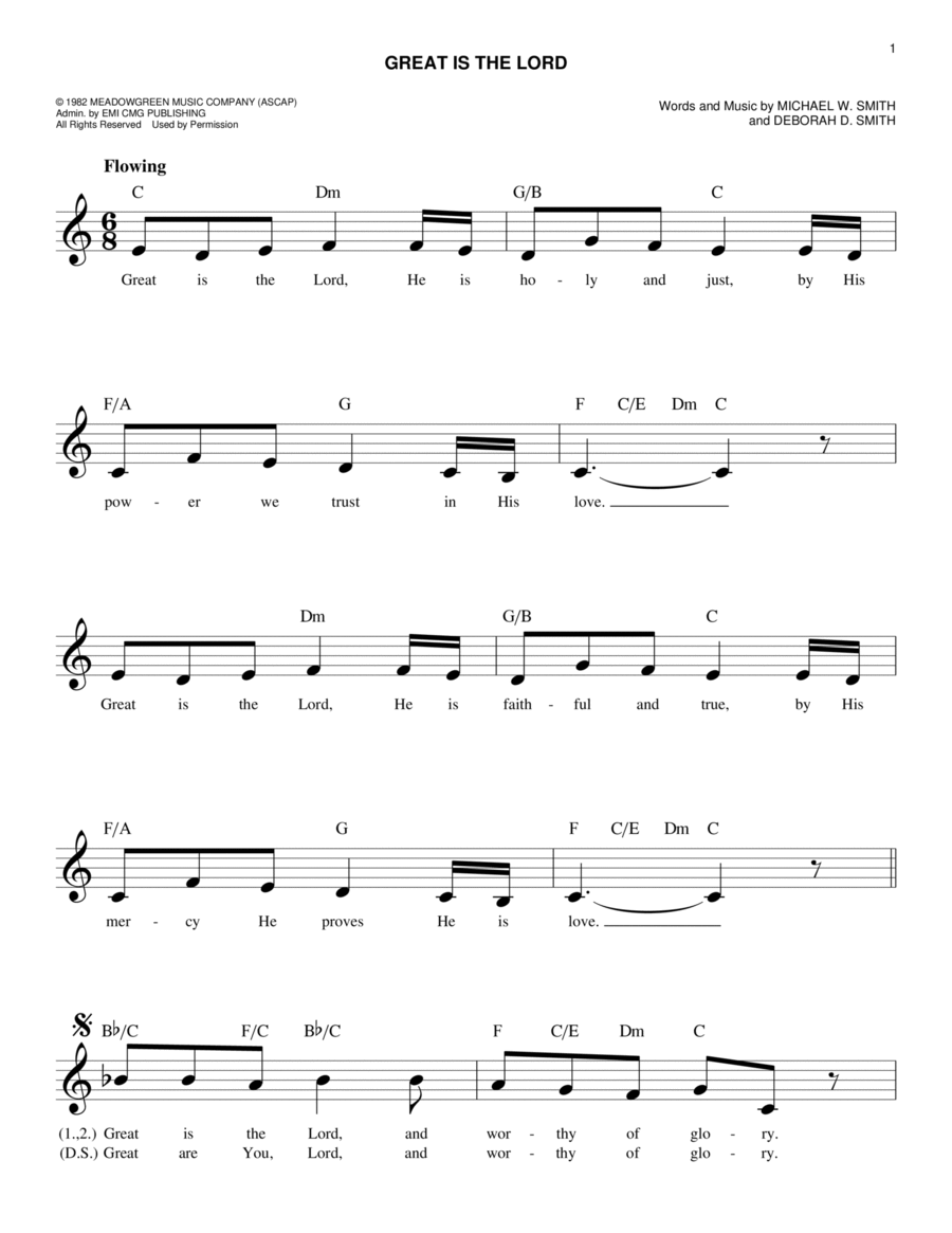 Great Is The Lord Great Is The Lord Piano scores gallery preview page 1