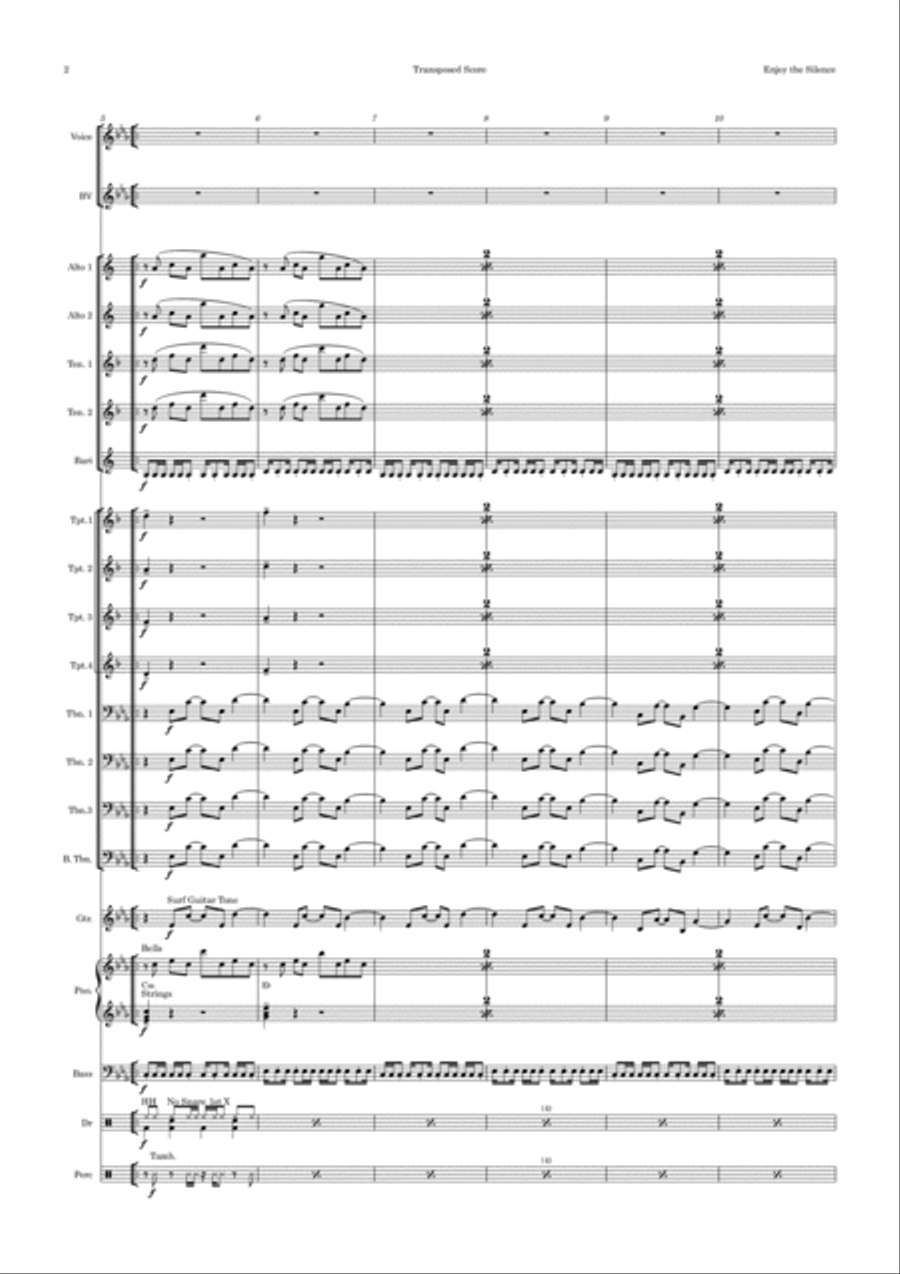 Enjoy The Silence Jazz Ensemble scores gallery preview page 2