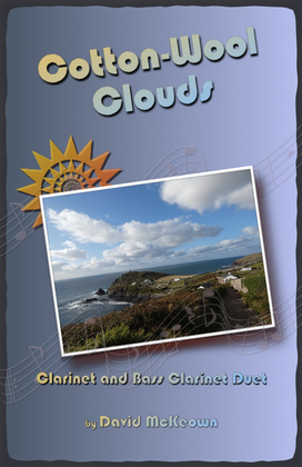 Book cover for Cotton Wool Clouds for Clarinet and Bass Clarinet Duet