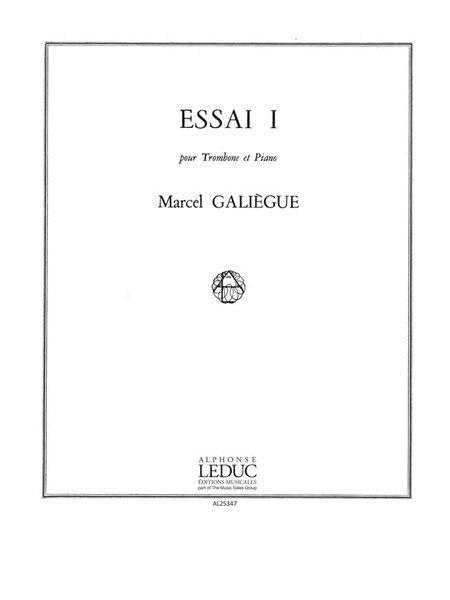 Galiegue Essai 1 Trombone & Piano Book