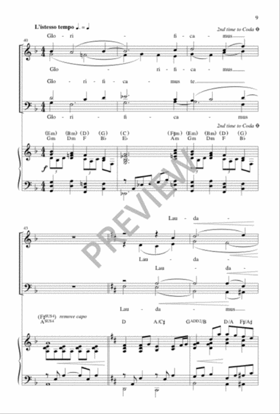Laudamus Te Laudamus Te 4-Part scores gallery preview page 8