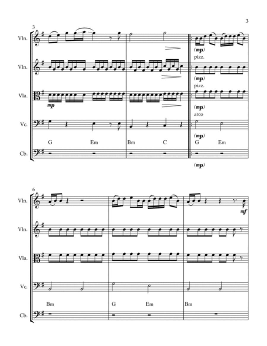 Butterflies String Quintet scores gallery preview page 5