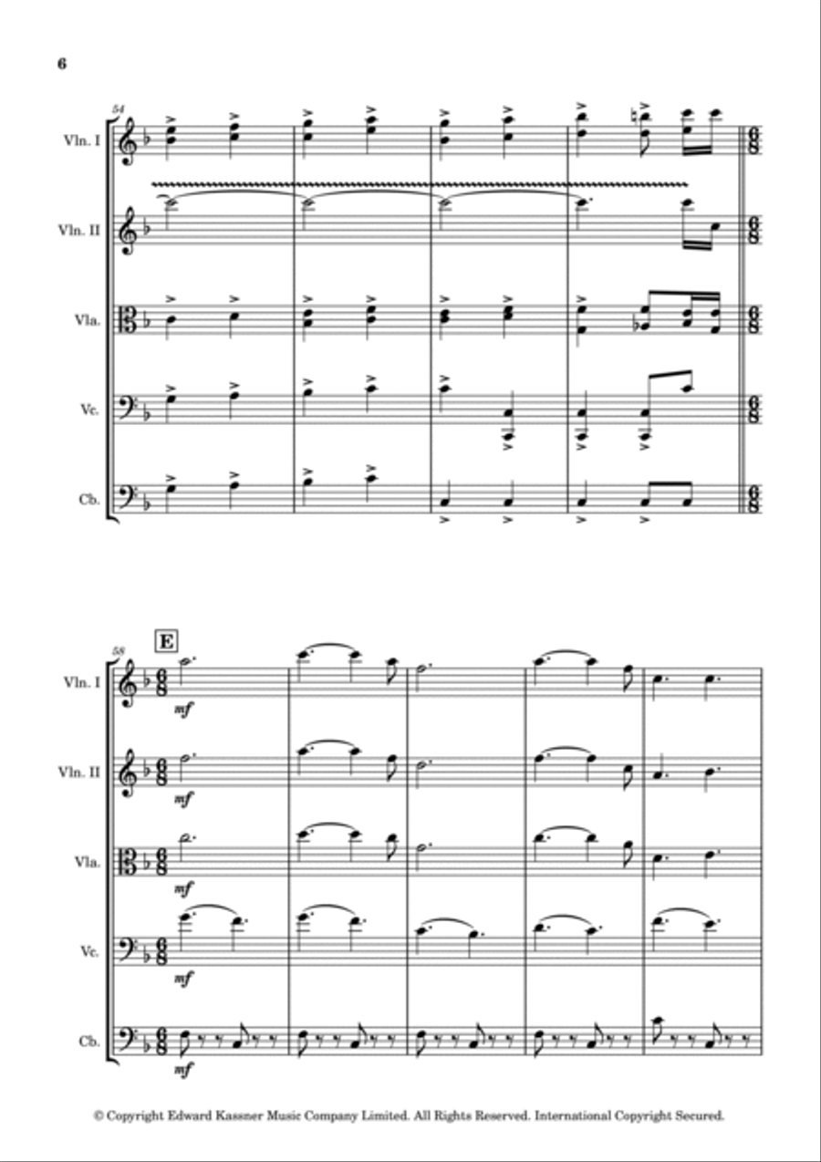 Marching Strings String Quintet scores gallery preview page 6