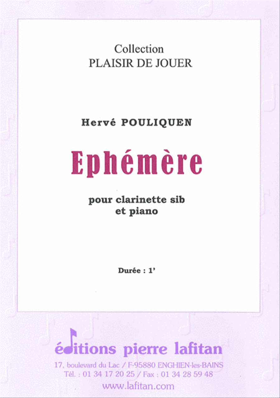 Ephemere Clarinet Solo scores gallery preview page 1