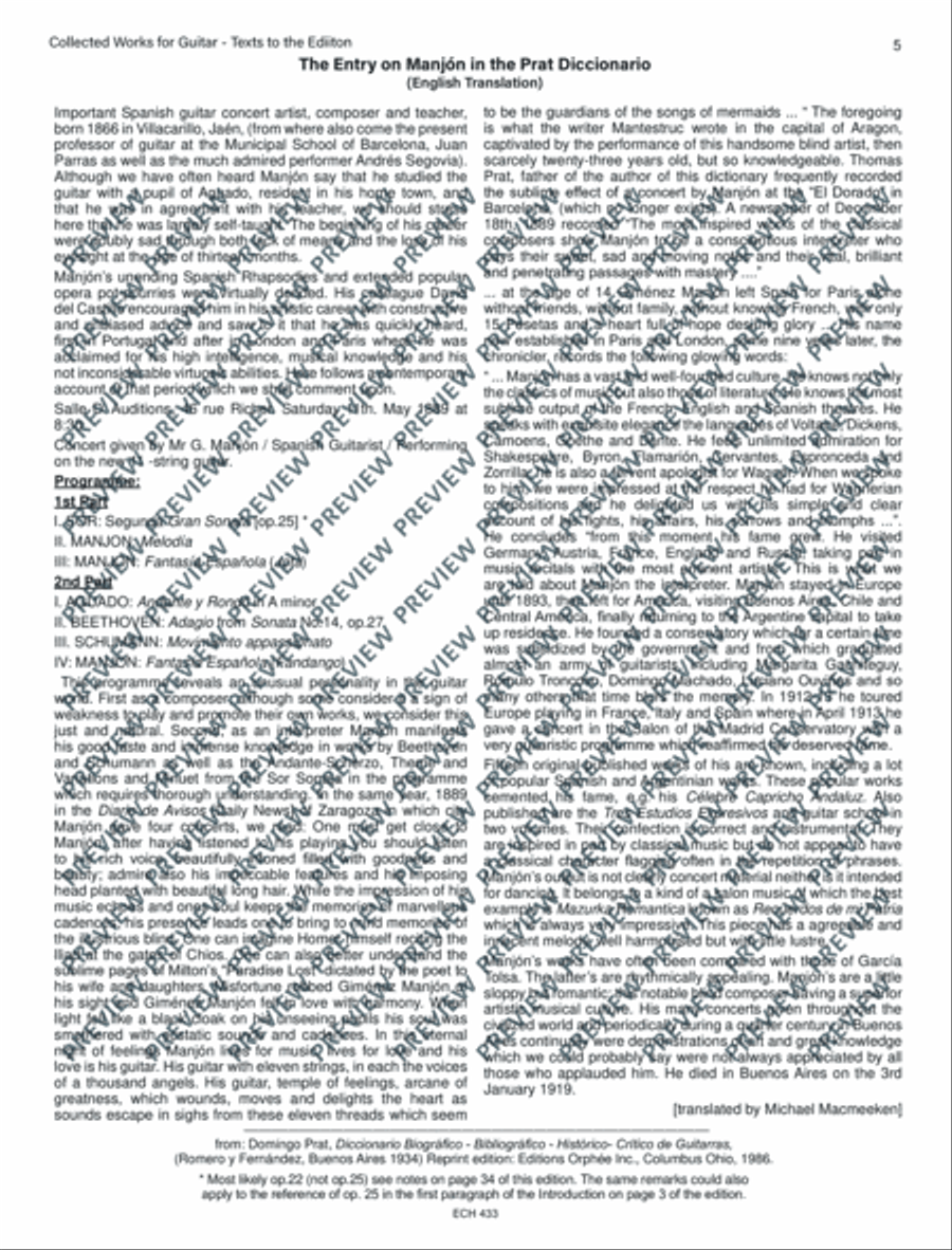 Collected Works for Guitar Classical Guitar scores gallery preview page 6