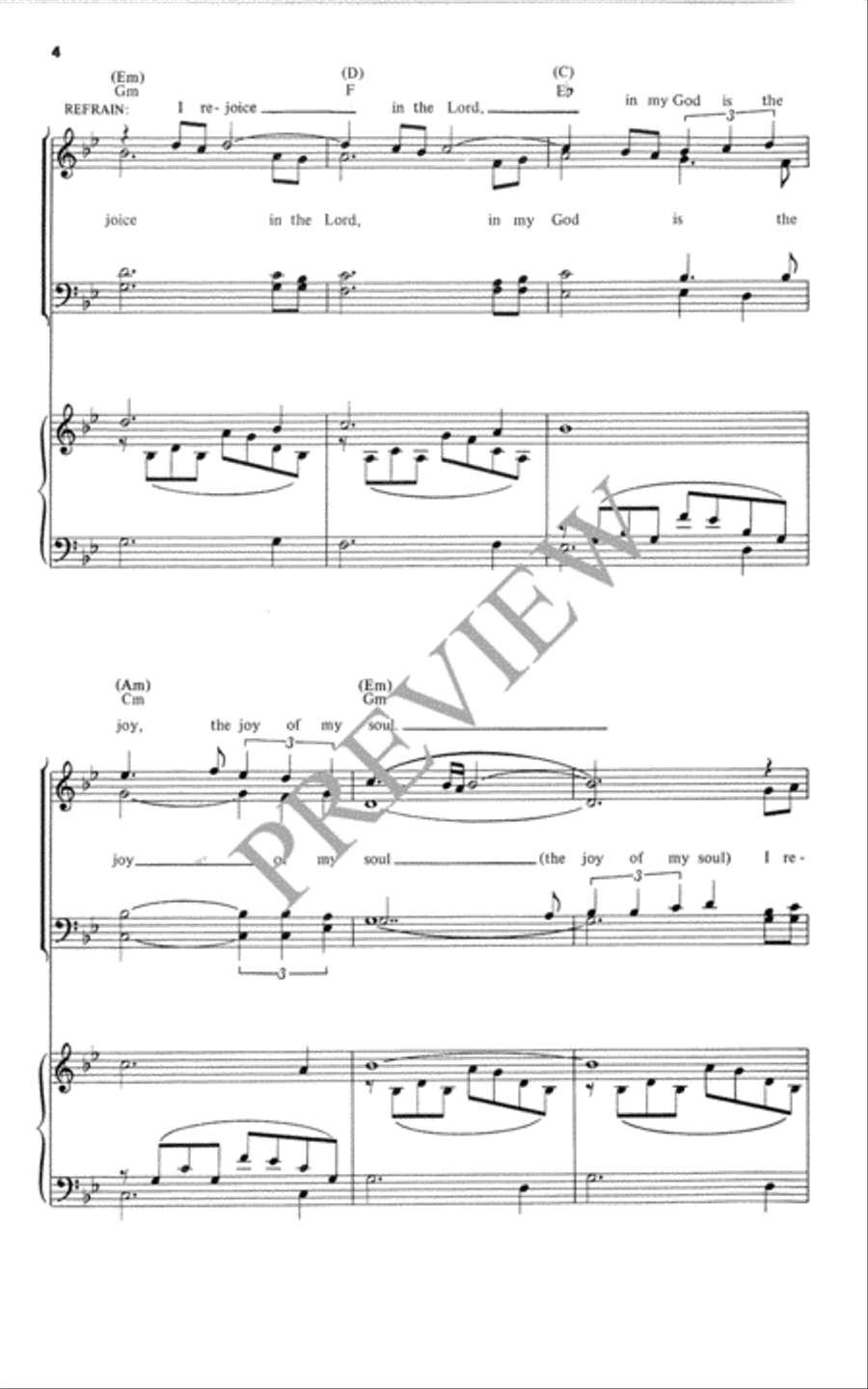 I Rejoice in the Lord I Rejoice in the Lord 4-Part scores gallery preview page 5