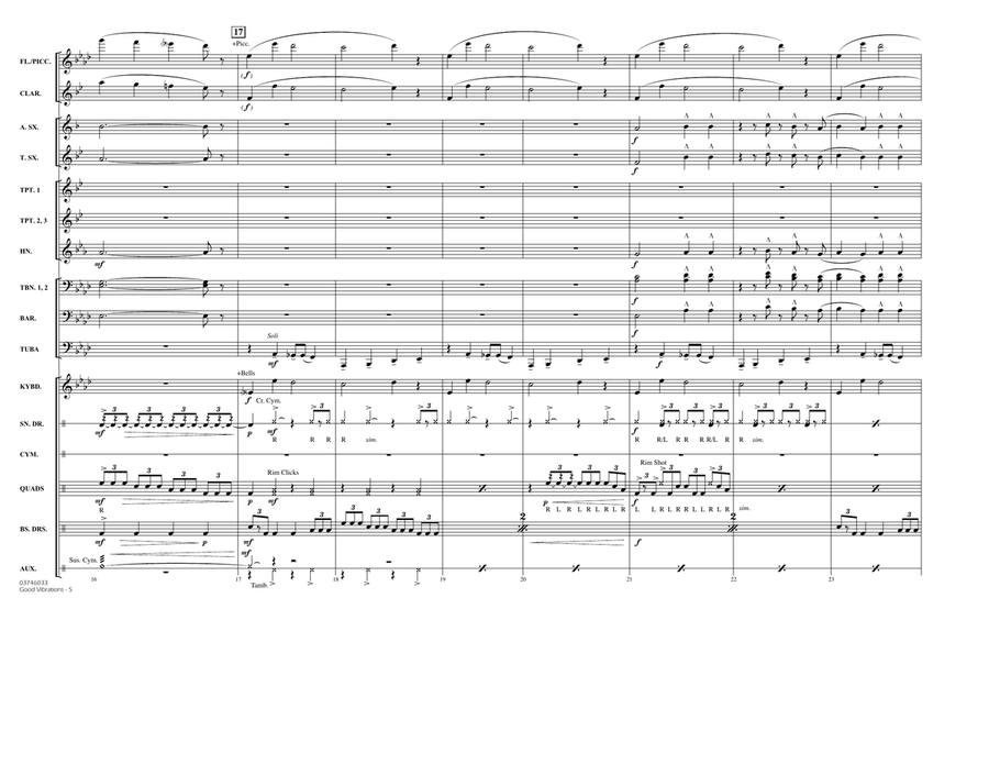 Good Vibrations - Conductor Score (Full Score) Marching Band scores gallery preview page 4