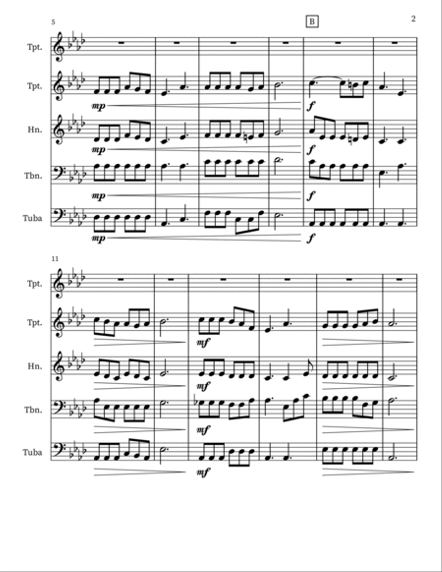 There Shall Be Showers Of Blessing Small Ensemble scores gallery preview page 2