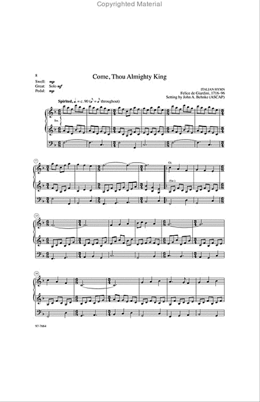 A Trio of Praise Organ scores gallery preview page 3