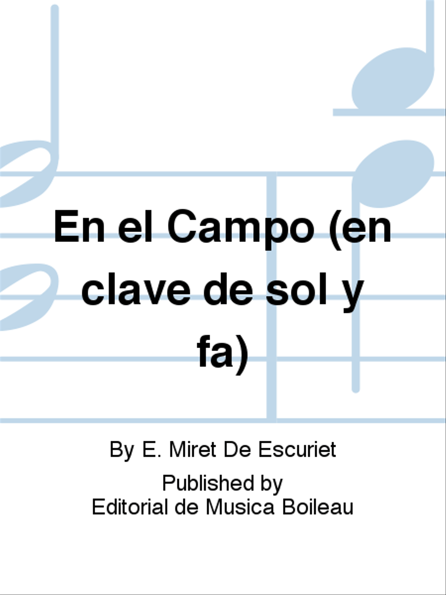 En el Campo (en clave de sol y fa) Piano Solo scores gallery preview page 1