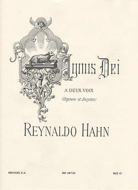 Hahn Agnus Dei Melodies A Acc Cantiques Et Chants Religieux Book