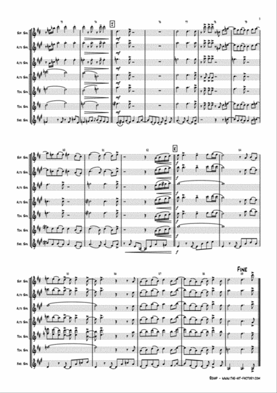 Rehab Saxophone Quintet scores gallery preview page 5