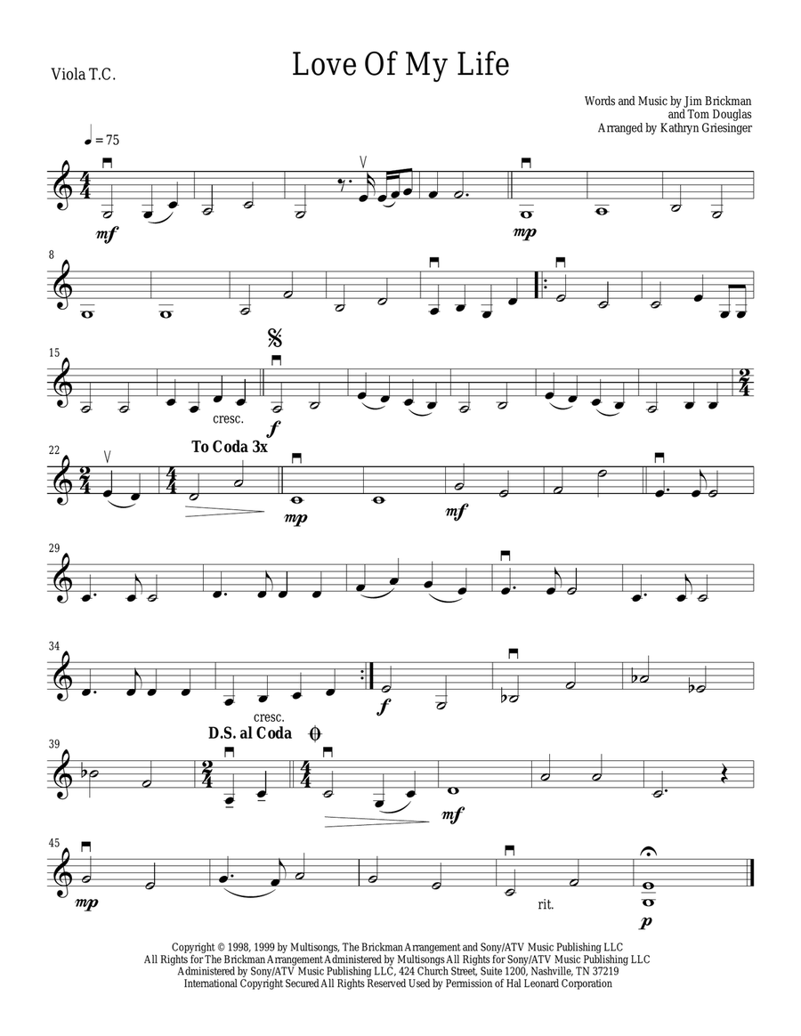 Love Of My Life String Quartet scores gallery preview page 5