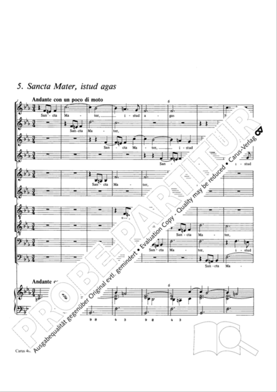 Stabat mater Choir scores gallery preview page 47