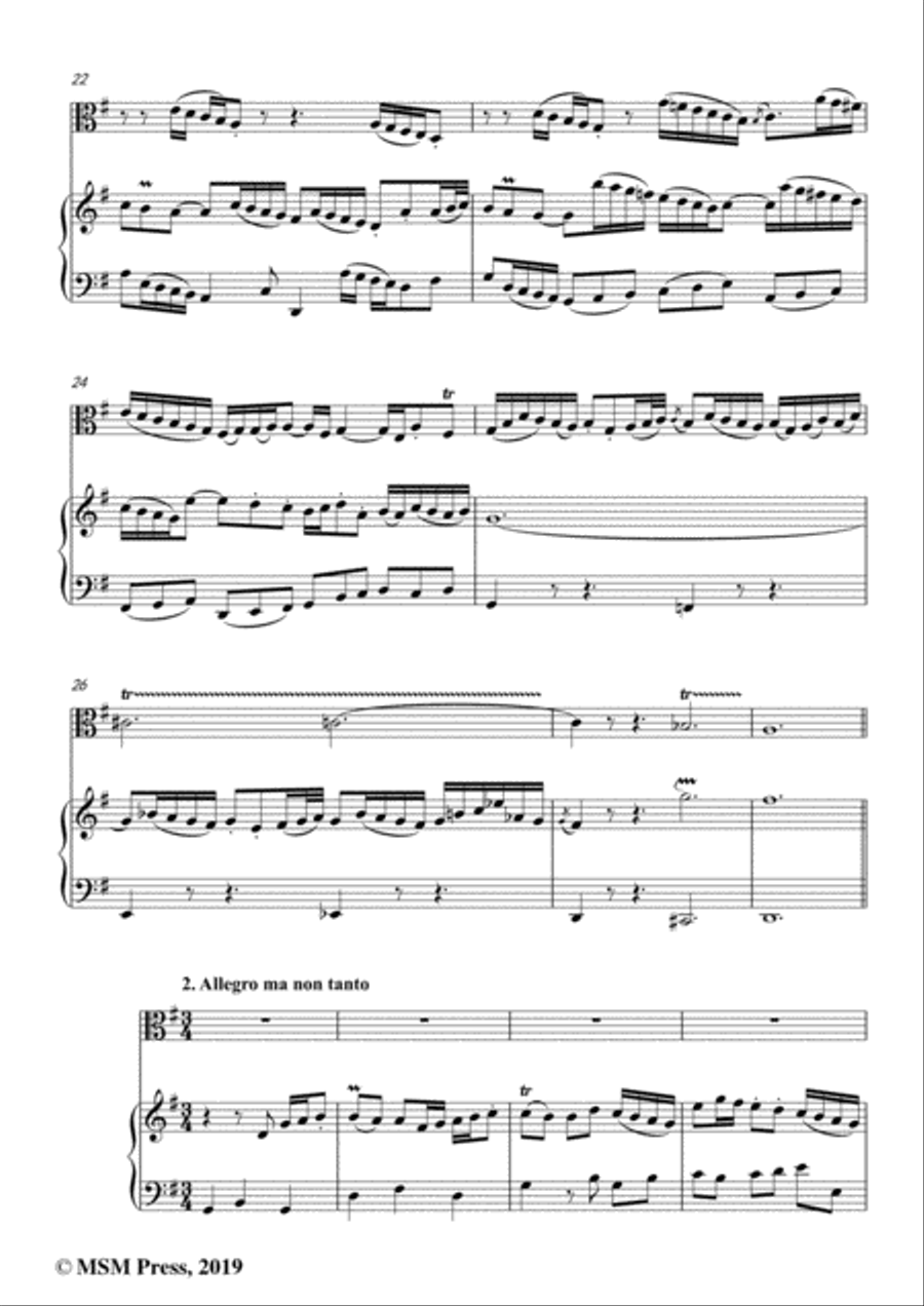 Bach,J.S.- Sonata for Viola da Gamba in G Major,BWV 1027,for Viola and Piano Viola da Gamba scores gallery preview page 6
