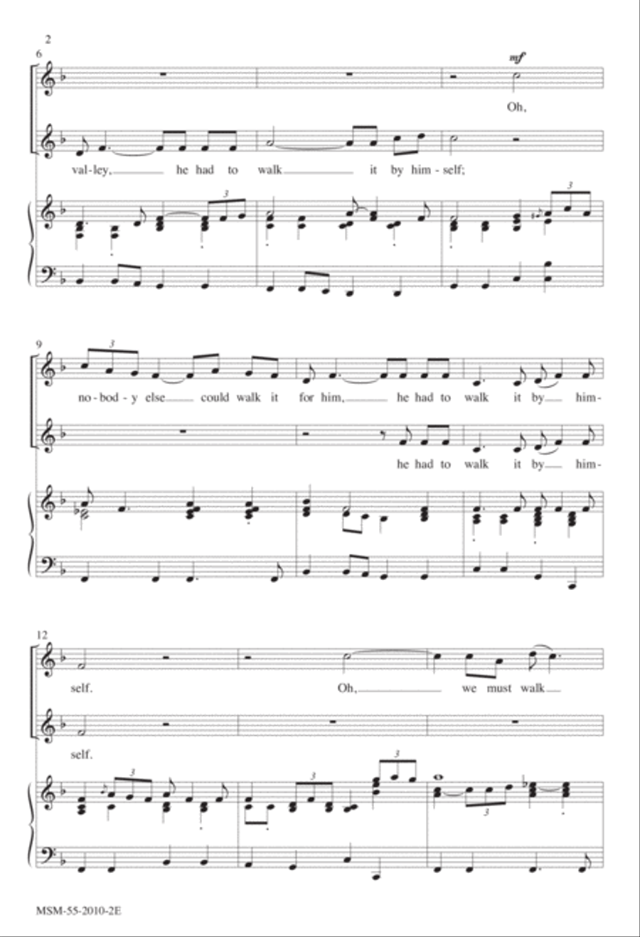 Jesus Walked This Lonesome Valley Choir scores gallery preview page 3